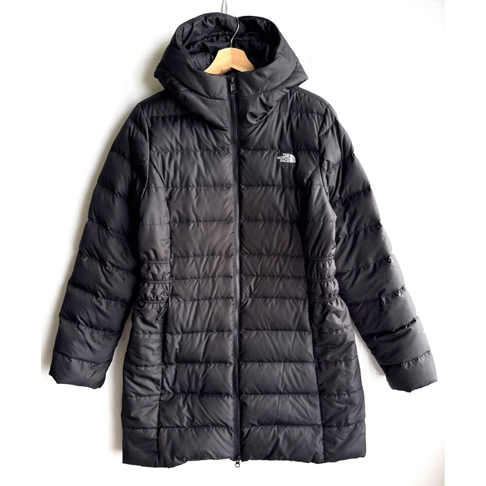 The North Face Gotham Parka II Womens Large 550 Down Jacket Black Hooded $289 - Picture 2 of 11